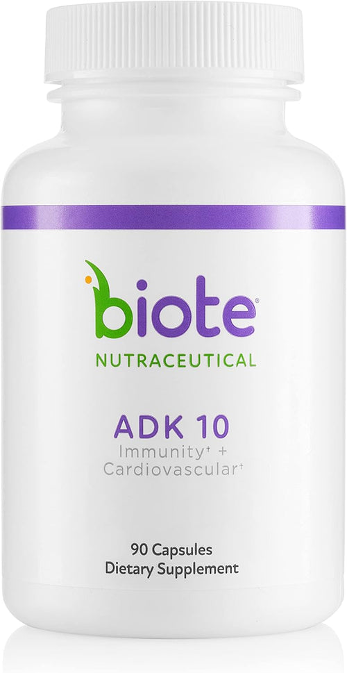 Biote Nutraceuticals ADK 10 | Immunity & Cardiovascular Support|90 Capsules